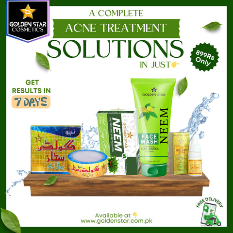 Golden Star Acne Treatment Solution Kit