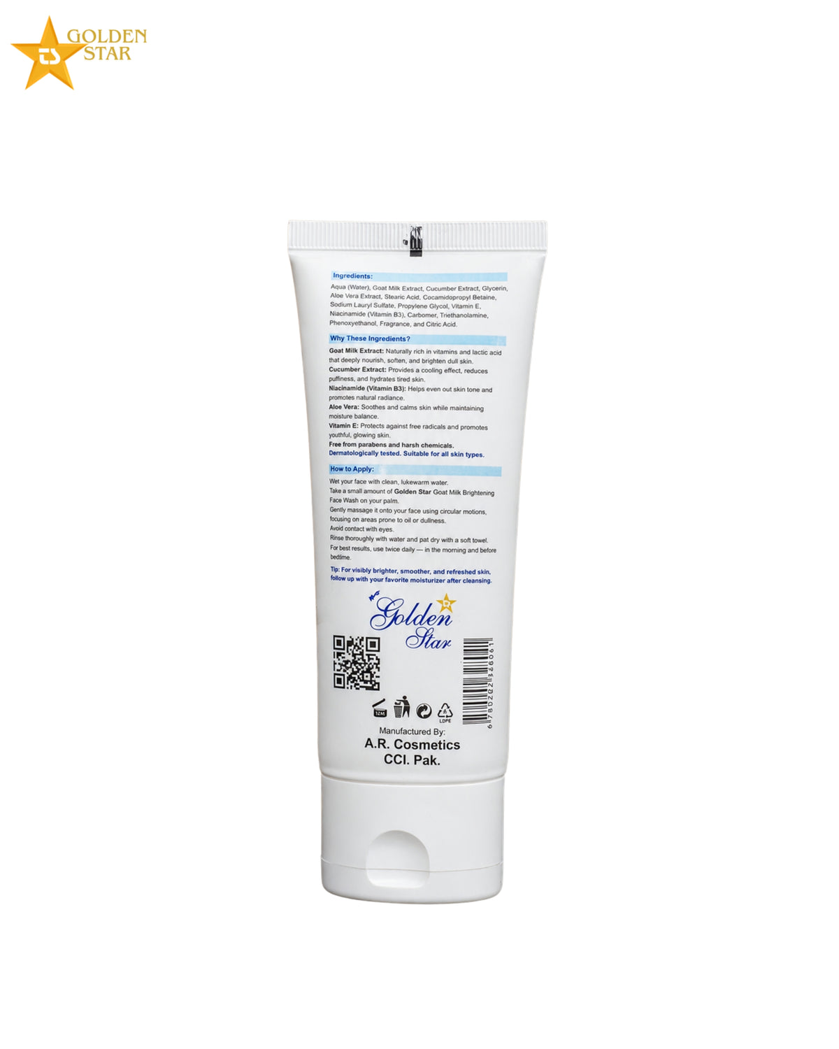Golden Star Goat Milk Face Wash