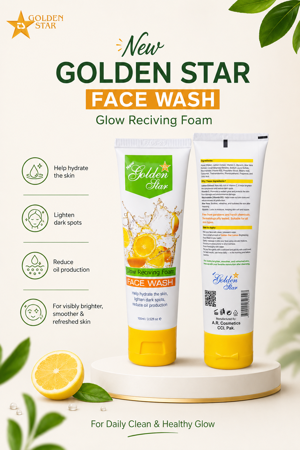Golden Star Lemon Face Wash